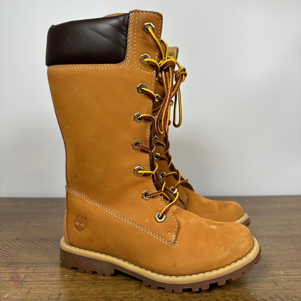 Timberland Boots Toddlers 11 Wheat Asphalt Trail Tall Zip Leather Hiking Winter